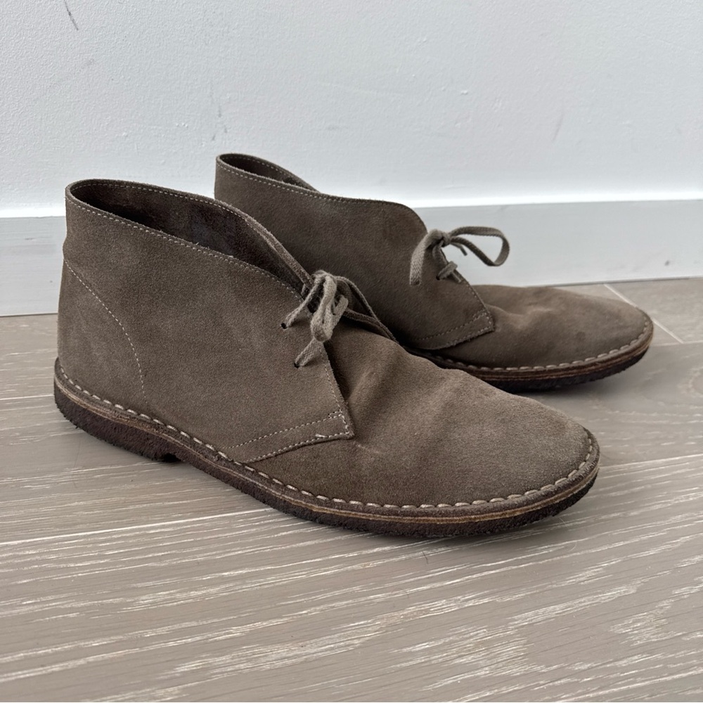 J. Crew Men’s 1990 MacAlister Suede Desert Chukka Boots Size 11 Anchor Grey
